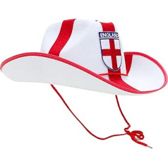 12 X England Cowboy-Stil Hüte mit Paillettenbesatz - 2018 World Cup-Fancy Dress