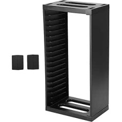 Brīnišķīgs Regal 19221 ABS spēļu disku glabāšanas statīvs Tower Double Layer Organizer priekš PS4