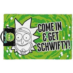 Cartoon Network , Get Schwifty“-Fußmatte, Rick and Morty, Mehrfarbig, 40 x 60 cm, Mixed Material, 40 x 60cm