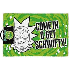 Cartoon Network , Get Schwifty" kājslauķis, Rick and Morty, daudzkrāsains, 40 x 60 cm, jaukts materiāls, 40 x 60 cm