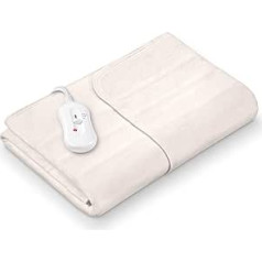 Sanitas SWB 20 heated underblanket made of fleece | electric blanket with security system and 3 temperature levels easy fixation on bed and mattress Washable at 30⁰ | 150 x 80 cm