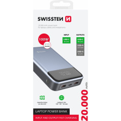 Swissten Power Bank for Laptops 20000 mAh / 100W