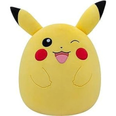 Squishmallows Pokemon 14" Pikachu plīša - pievienojiet Pikaču savai komandai, Ultrasoft pildīta rotaļlieta liela plīša, oficiālais Kelly Toy plīša