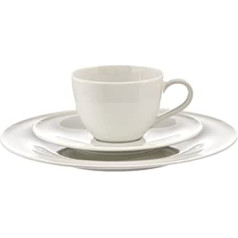 SELTMANN WEIDEN BT Beat Coffee Service 18 gabalu apaļš ar rievu reljefu, moderns stils, balts