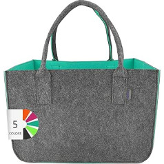 LEVIATAN Felt Bag Shopper Large 30 Litre Shopping Bag XXL Foldable Shopping Basket Firewood Bag Clothes Basket Toy Bag