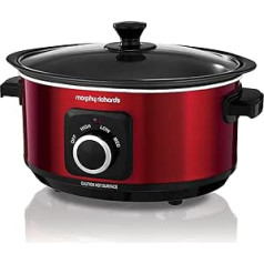 Morphy Richards Slow Cooker Sear and Stew 460014 3.5 Litre Red