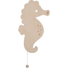BO BABY'S ONLY - Baby Wall Lamp - Seahorse - Wall Light for Baby Room - Night Lamp with Battery for Children's Room - FSC Quality Mark Wooden Lamp - 25000 Burning Hours - Wall Lamp Can Be Painted