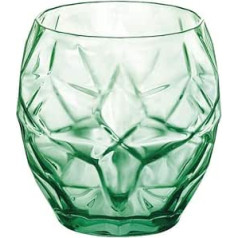 Bormioli Rocco Oriente Cool Green Bicchiere Acqua 40 cl 6 komplekts, Vetro Colorato