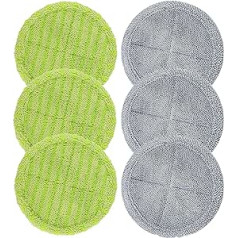 Dampfreiniger-Pads, 16 cm, Ersatz-Mikrofaser-Pads, 6 Stück, wiederverwendbare Bodenreinigungspads für Zuhause, Küche, Bodenreinigung