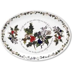 The Holly & Ivy ovale Platte, Keramik, Mehrfarbig, 23,3 x 32,3 x 2,1 cm