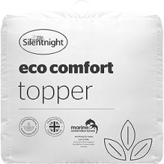 Silentnight Eco Comfort Topper, King, Balts, 150 x 200 cm