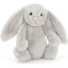 Bashful Silver Bunny Medium - L: 9 cm x L: 12 cm x H: 31 cm