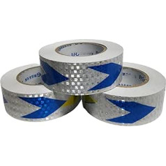 Reflektierende Aufkleber, Sicherheitszeichenband, Reflektierendes Klebeband, Sicherheitsmarkierungsband, Straßenband, 6 Rollen 2 Zoll x 82 Fuß, reflektierende Sicherheitswarnaufkleber, Reflektor-Siche