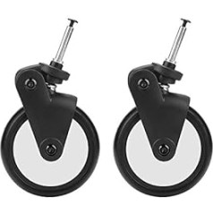 Pushchair Rubber Wheels, Pushchair Front / Rear Wheels Replacement Accessories for Yoya Vovo Wheel Pushchair with Tools (1 Pair Front Wheel)