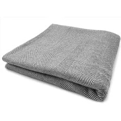 Youni Home Cashmire Sega 135 x 270 cm dīvāngultai Cashmere High End mīksta sega, kas izgatavota no kašmira. Piemērota arī kā izvelkams gultas pārklājs Plaids Ražots Indijā Jauns modelis (pelēks)