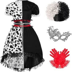 Spooktacular Creations meiteņu dalmāciešu kostīms, polka Dots kleitu komplekts meitenēm, Helovīna saģērbšanās un kostīmu ballītes