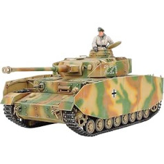 TAMIYA 300035209 300035209-1:35 Otrā pasaules kara speciālais transportlīdzeklis 161/1 Panzer IV H FR (1), uzticama kopija, plastmasas komplekts, amatniecība, modeļu komplekts, montāža, nekrāsots, melns, brūns, zaļš