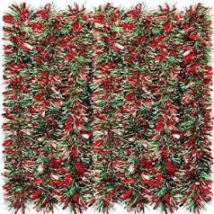 eBoot Christmas Tinsel Garland, 12 Metre Shiny Garland, Metallic Christmas Tree Garland, Hanging Decoration for Christmas Party, Indoor and Outdoor Decoration