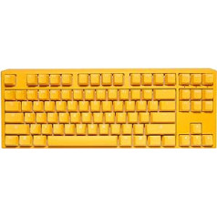 Yellow Ducky One 3 TKL Hotswap RGB Double Shot PBT Quack mehāniskā tastatūra Cherry MX Black