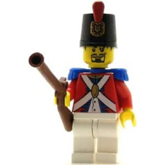 LEGO Pirates Minifig Imperial Soldier II Shako cepure ar LEGO melnu kazbārdu