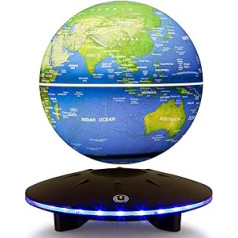 Floating Globe, Magnetic Levitation Balls, Automatic Rotating Floating World Map Globe with LED Light for Room Office Desk Decoration, Learning Gift for Children, Night Lights