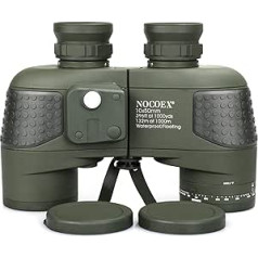 NOCOEX Binoculars 10 x 50 HD Морской бинокль с дальномером ночного видения и компасом, водонепроницаемая функция, подходит для использования в любую п