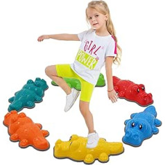 Balance Stones for Children, Stackable Balance Training Cross River, Obstacle Courses Indoor Outdoor Sensory Play for Toddlers Gift for Boys & Girls Ages 3+