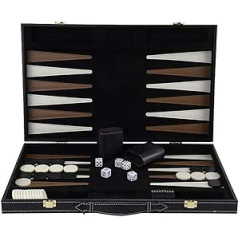 Engelhart — Tolles Backgammon-Spiel aus Holz mit Kunstleder-Lackierungen — 250504