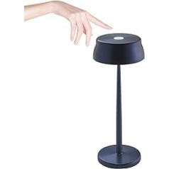 Zafferano Sister Light aptumšojama LED galda lampa, IP65, piemērota lietošanai iekštelpās un ārā, USB lādētājs, augstums 32,8 cm - anodēta zila