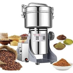 Electric Grain Mill, 1000 g, Electric Mill, High Speed Stainless Steel Graining Beef & Commercial Motor Grinding Stone Mill, Grain for Herbs/Spices/Nuts/Cereals with Overload Protection