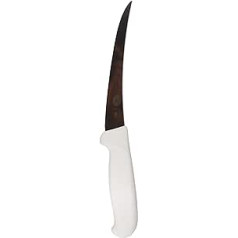 Victorinox, Coltello disosatore Fibrox con lama stretta e ricurva in acciaio inox, antiscivolo, bianco