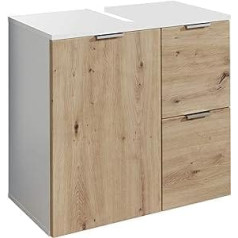 trendteam smart living - 185030507 Grīdas bloks vannas istabai - Concept One - Izmēri (P x A x G) 60 x 64 x 34 cm - Balts ar ozola zaru