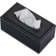 Olivisa Leder schwarz Tissue Box Halter für Home Küche Büro Auto