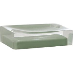 GEDY | Auckland Resin Soap Dish, Mint Green, Dimensions: 3 x 11 x 7 cm and Weight 0.15 kg