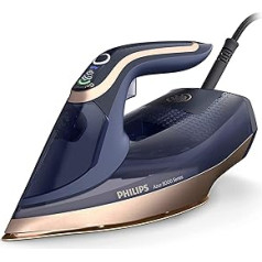 Philips Azur 8000 Series Steam Iron - 85 g/min Constant Steam, 260 g Turbo Steam Boost, 3000 W, OptimalTEMP Technology, SteamGlide Elite Soleplate, Dark Blue (DST8050/20)