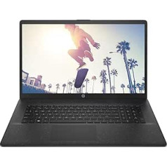 HP 17 — melns — 17,3 collu FHD — Celeron N4120 — RAM: 16 GB — SSD: 250 GB — Windows 11 Pro — Office 2021 Pro # ar bezvadu peli + piezīmjdatora soma