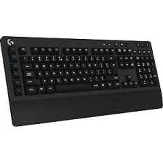 Logitech G613 LIGHT SPEED bezvadu mehāniskā spēļu tastatūra, taustāmi Romer-G slēdži, US QWERTY izkārtojums, pelēka