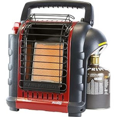 Mr. Heater Mr. Sildītājs Pārnēsājamais Buddy gāzes sildītājs iesk. Adapteris gāzes kasetnēm ar 7/16 vītni, līdz 2,4 kW jauda, āra/kempinga apkure