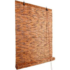 Greenking bambusa rullo žalūzijas, 60 x 170 cm, brūns, mājas koka loga abažūrs, uzlabota virvju regulēšana, romiešu aizkars, aizkars logu privātumam, dārzs, iekšpagalms, āra saules aizsardzība