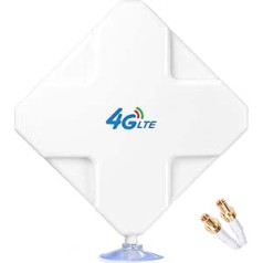 Andven TS9 4G LTE antena, 35 dBi augstas veiktspējas WiFi signāla pastiprinātājs, 3G/4G pastiprinātāja antena ar dubultu TS9 vīri, kas paredzēti WLAN maršrutētājiem, mobilais tīklājs