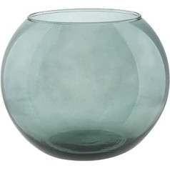 TREND FOR HOME Olivia Glass Ball Vase Diameter 19 cm Height 15.5 cm Green Plants Terrarium Green Decorative Glass Vase Round Vase Colourful Fish Bowl Decorative Green Flower Vase Green Vase