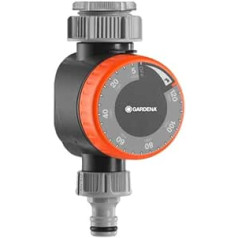 Gardena watering clock: timer for taps 26.5 mm (G 3/4) or 33.3 mm (G1), flexible watering time (5-120 min), easy connection thanks to the quick-connect system (1169-20)