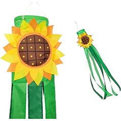 Madrona Brands Sunflower 3D Windsock — piekārts āra dekors 60 collas