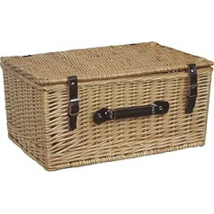 Red Hamper Buff Picnic Korb