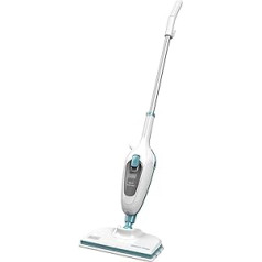 BLACK+DECKER tvaika mops, balts/zils, 10-in-1