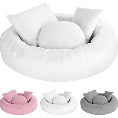 4 Pcs Newborn Baby Photography Props Doughnut Pillow Posing Cushion Baby Basket Filler Kit Crescent Moon Posing Pillow Basket Filler