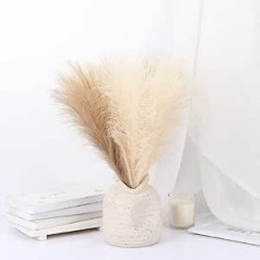 Pampas zāles mākslīgais dekors, iepakojumā 6 mākslīgās žāvētas pampas zāles, mākslīgās pampas 45 cm, kaltēti ziedi, mākslīgie ziedi Boho dekorēšanai