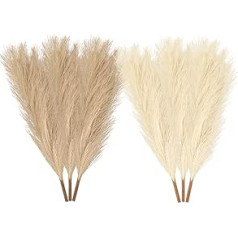 6 gabali mākslīgā pampas zāle 45 cm mākslīgās pampas zāles dekorēšana pūkains, neizbirstošs mākslīgais zieds vāzes pildījumam 7 kāti žāvēta pampas zāle kāzu istabas dekorēšanai