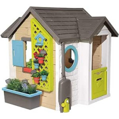 Smoby - Garden house - Playhouse for Indoor and Outdoor Use, with Small Entrance Door and Windows, Lots of Accessories for Gardening, for Boys and Girls from 2 Years