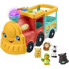 Fisher-Price HHH23 Little People Lielo ABC dzīvnieku draugu vilciens — vācu versija, Push On mūzikas rotaļlieta ar Smart Stages mācību saturu, Rotaļlieta bērnam no 1 gada